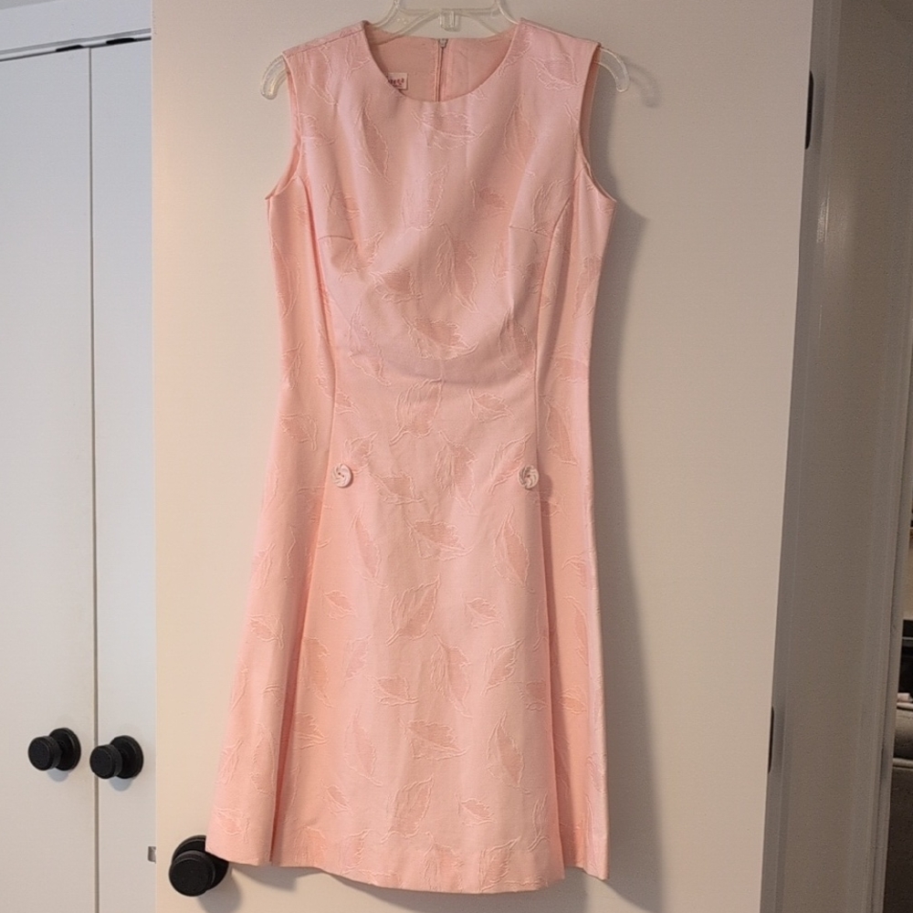 Elegant, Simple, And Sweet. Vintage Eve Carver Pink Sleeveless Midi Dress
